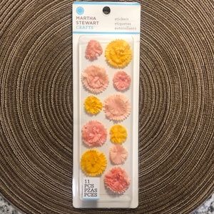Martha Stewart Pink Layered Pom Pom Stickers